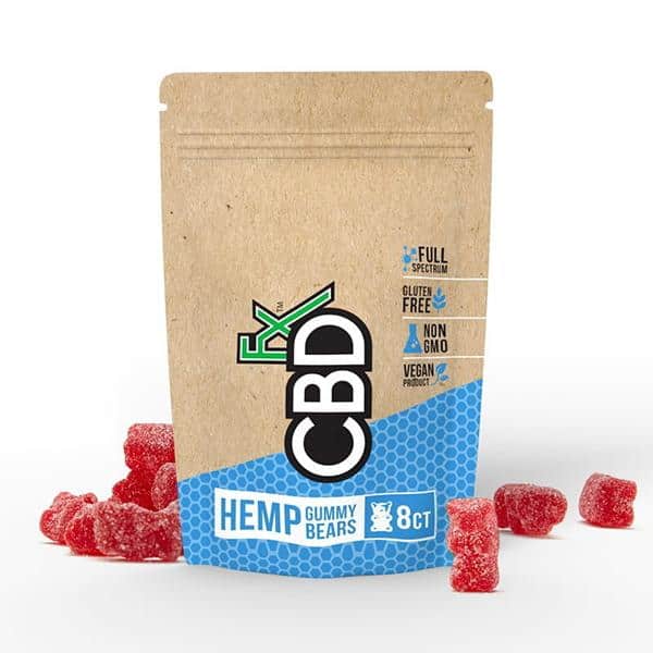 CBD +FX Hemp Gummy Bears 8ct Mt Baker Vapor International