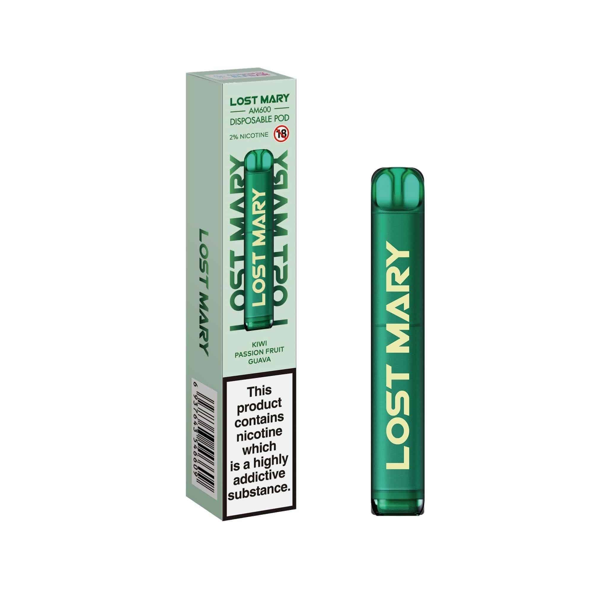 Kiwi Passionfruit Guava Lost Mary AM600 Disposable Vape Device by Elf
