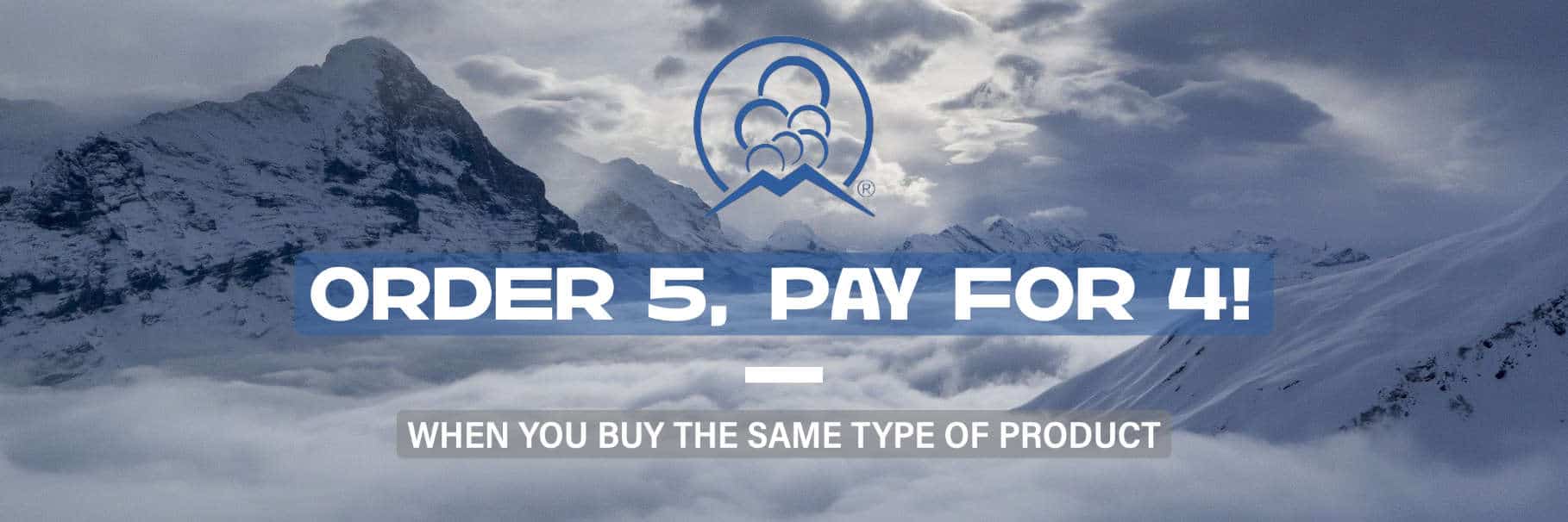 Order 5 Pay For 4 Banner